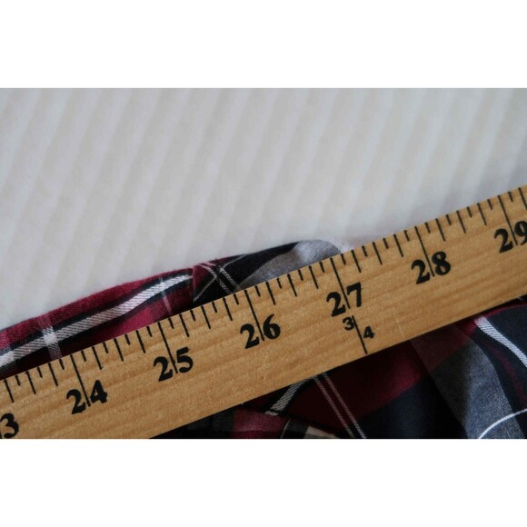 Chalc Shirt Mens Size XL Long Sleeve Button-Up Black Red Plaid Western Rodeo - Picture 7 of 9